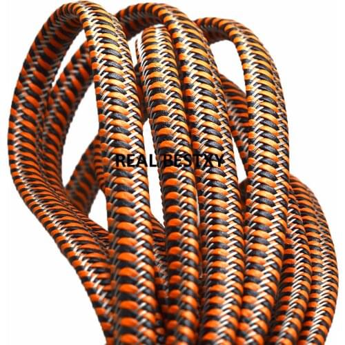 5m/lot approx: 12*6.2mm Fiber Braided Leather String Steel Cord For DIY Bracelet Jewelry Making Rope Craft Jewelry Accessories