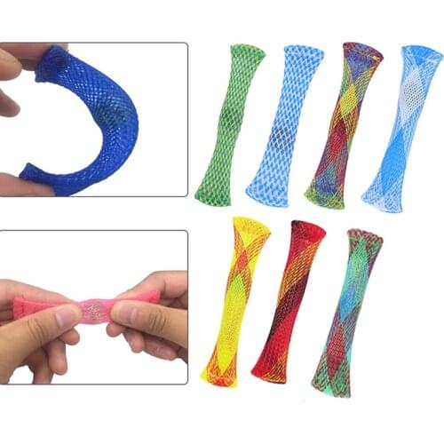 Sensory Toys Marbles Ball Autism ADHD Anxiety Therapy Toys OCD Stress Relief Hand Fidget Toys Braided Mesh Easy Bend Antistress