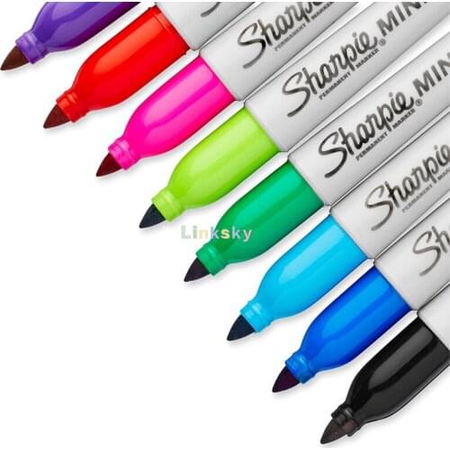 Sharpie 35109 Mini markers, Eco-friendly Fine Point 1MM Permanent Art Marker Pen Dust-free Marker 8 Colors set,Art supplies