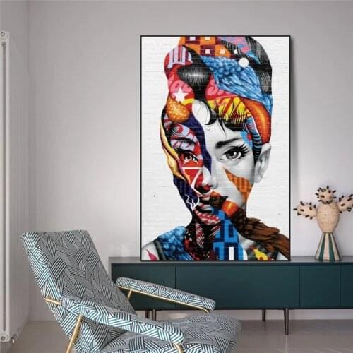 Street Graffiti Wall Art Canvas Prints Pop Art Girls Watercolor Canvas Paintings on The Wall Pictures Cuadros for Home Decor