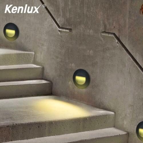 Indoor outdoor Led stair light step lights 3W Round COB 85*85mm AC85-265V outdoor & indoor waterproof Fashion recessed wall lamp