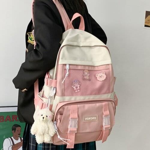 2021 New Waterproof Nylon Mochila School Backpack for Teenage Girls Large Capacity Double Shoulder Bagpack Backpacks Purse