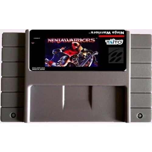 High Quality 16 Bit Ninja Warriors NTSC Big Gray Game Card For USA Version Game Player