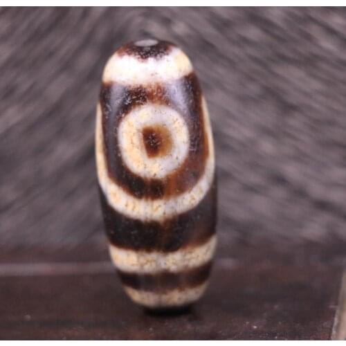 Treasure Magic LKbrother Top Quality Super Energy Tibetan Old Agate 2 Eye Large Drum Shape True Love Totem dZi Bead