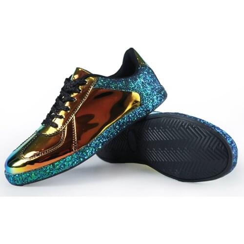 BALENC 2019 Women Sneakers Gold Glitter Spring Autumn Shinny Bling Fashion running Shoes Outdoor Glossy PU Leather Shoes Woman