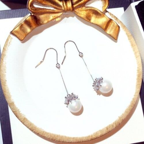 2020 New Korean Freshwater Pearl Earrings for Women Noble Jewelry Gift for Bride Wedding Party wholesale