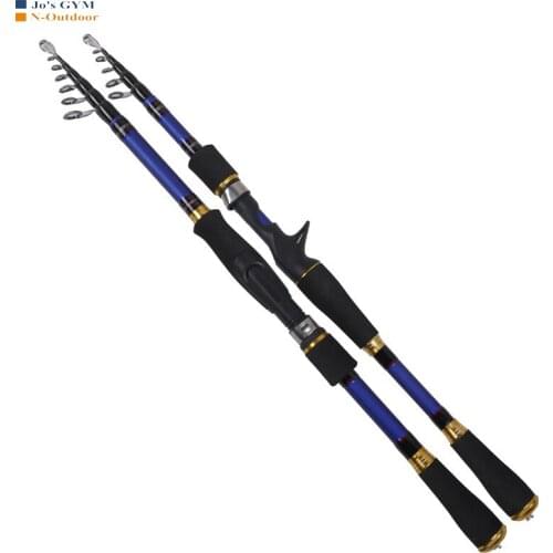 1.8M-2.7M Carbon Spinning Lure Rod Hard Telescopic 6 Section Super Light Portable Ocean Lure Fishing Rod Fishing Pole