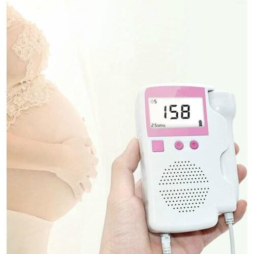 2.0MHz LCD Digital Prenatal Fetal Doppler Heart Sound Monitor Screen Display Tester Detector Pregnant FetalPulse Meter Monitors
