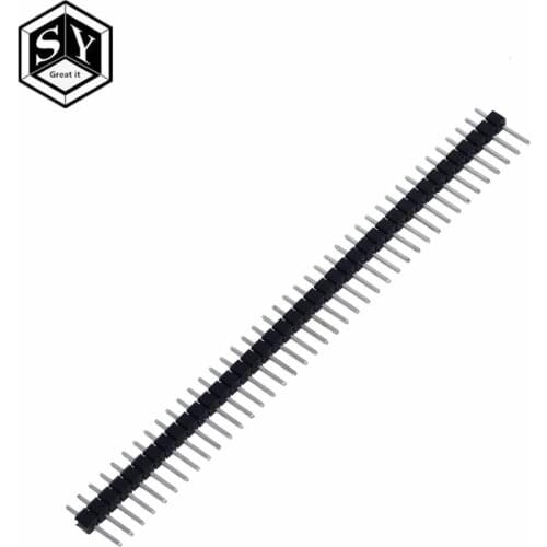10PCS Great IT 40 Pin 1x40 Single Row Male 2.54 Breakable Pin Header Connector Strip for Arduino Black