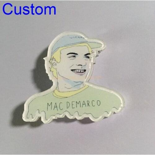 15pcs Custom Acrylic Badges Kawaii Harajuku Brooch Women/Man Clothes Badge Decorative for promotion