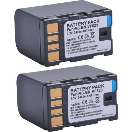 AsperX 2pcs BN-VF823 BNVF823 BN VF823 Battery for JVC GY-HM150EC GZ-HM200 GY-HM170 JY-HM95 JY-HM85 GR-DA30 GZ-MG130AC Battery