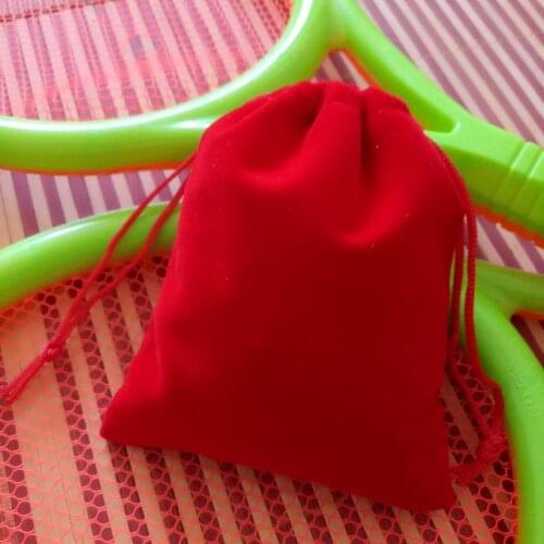 2018 Lowest price 50-1000pcs Red Velvet Drawstring bag Jewelry Packaging Display Pouches Christmas Wedding Gift Bags & Pouches