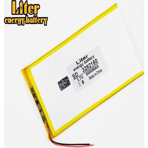 3.7V 3282150 6000mAH(Real 5900mAh) Li-ion battery for V88 V97 M9 Tablet PC, 3.2*82*150mm