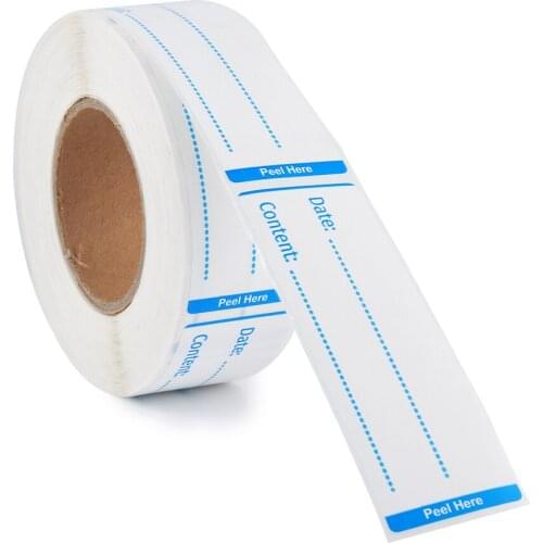 300 Pieces Removable Food Storage Self-Adhesive Sticker 1 x 3 Inch Refrigerator Freezer Storage Classification Labels