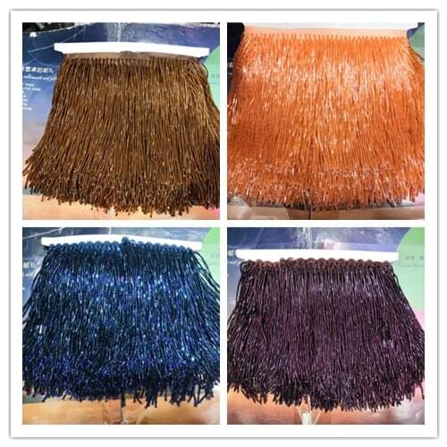 4 colors hot sale beaded Fringe Ribbon Trim Fringe Tassel Lace Trim JRB-7.0901 for party dress