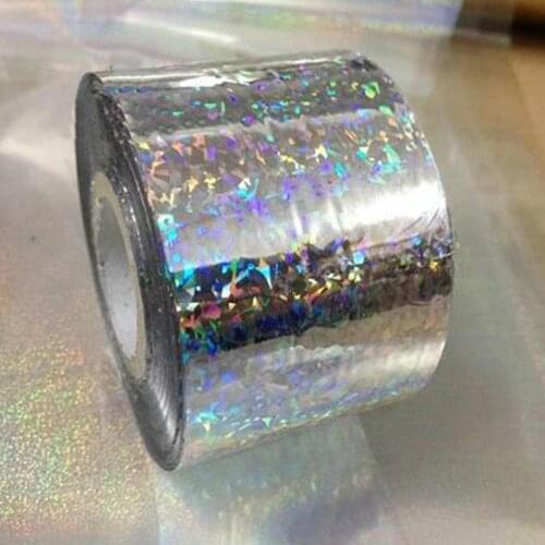 4cm* 120m new fashion colorful nail sticker decals transfer film nail tools Decorations Sliver diamond