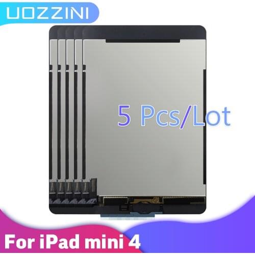 5pcs For iPad mini 4 Mini4 A1538 A1550 EMC 2815 EMC 2824 LCD DisplayTouch Screen Digitizer Panel Assembly Replacement 100%Tested