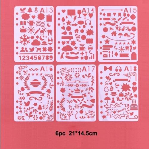 Hand Copy Newspaper DIY Stencils Wall Painting Scrapbook Coloring Embossing Album Decorative Paper Card Template Reusable A13-18