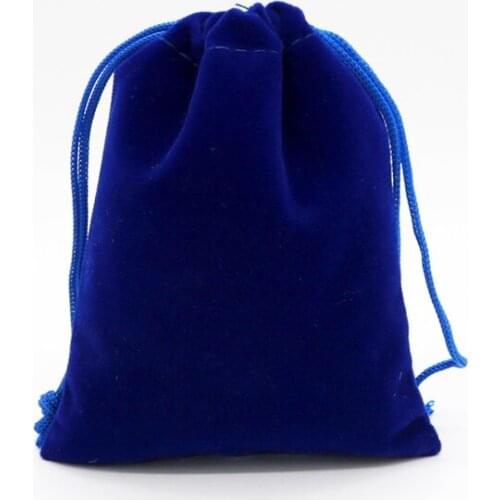 50pcs/lot 10x16cm Royal Blue Velvet Bags Wedding Party Drawstring Gift Bag Pouches Favor Bracelets Boutique Gifts Packaging Bags