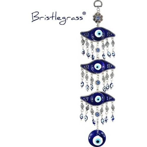BRISTLEGRASS Turkish Blue Evil Eye Flower Amulets Lucky Charms Car Wall Hanging Pendants Pendulum Blessing Protection Home Decor