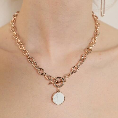 New arrival sweater chain gothic short collar chain Korean style minimalist pendant ornaments metal workwear fashion necklace