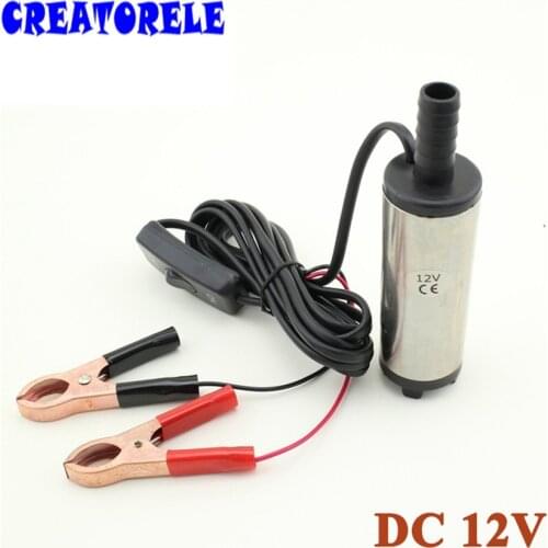 DC 12V 12L/Min 40W Diameter Submersible Diesel water oil pump On/Off Switch Car Camping Portable fuel transfer