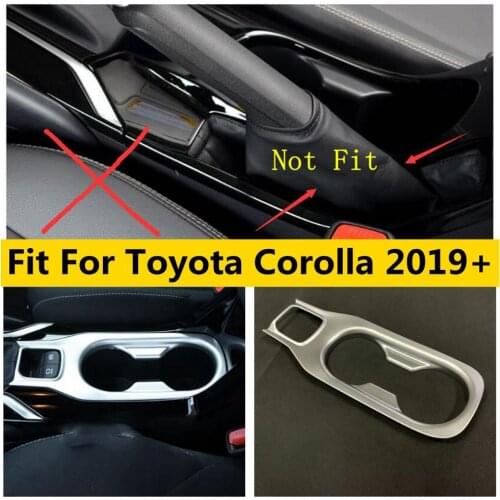 Yimaautotrims Front Seat Water Cup Holder / Electronic Hand Brake Cover Trim ABS Interior Fit For Toyota Corolla 2019 2020 2021