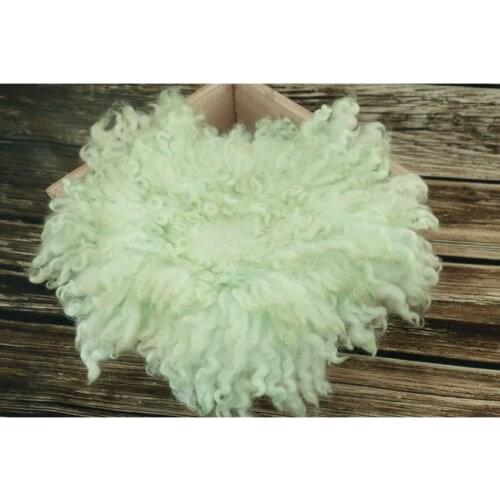 Baby Curly Felted Wool Layer Newborn Flokati Posing Fabric Layer Photography props Baby Basket Stuffer Background