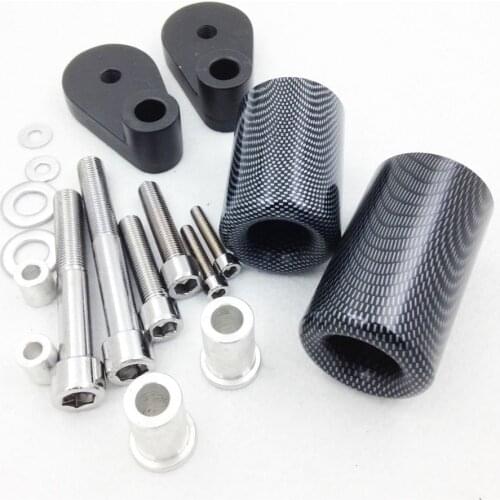 For 2006 2007 Honda Fireblade CBR 1000 RR 1000RR 06 07 Motorcycle bike No Cut Frame Slider Crash Protector Black / Carbon