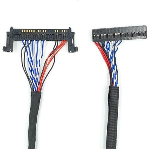Left and right power supply Cable lvds FI-E30S-1ch 8bit 30pin cable Length 40cm Suitable for Samsung Chimei LCD TV