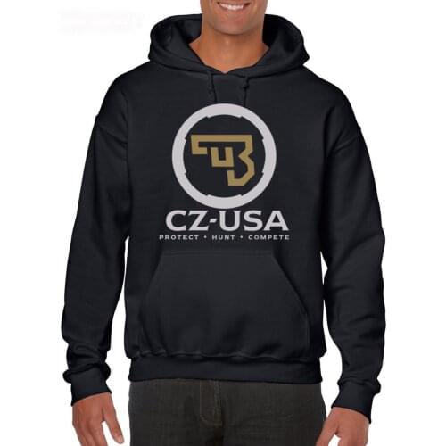 Cool Funny NEW Ceska Zbrojovka Firearms Guns CZ - USA Logo Black Hoodies Sweatshirts