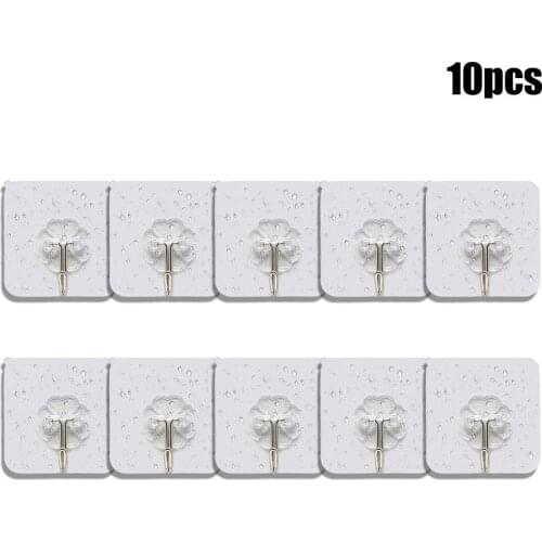5/10/20PCS Strong Transparent Adhesive Hooks Suction Cup Sucker Wall Hooks Hanger Kitchen Bathroom Design Hanger Seamless Hook
