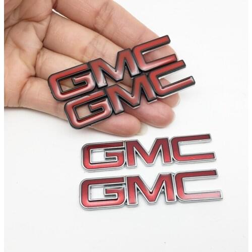 2pcs/lot small Metal Stickers for GMC Logo Car Side Emblem Tail Badge Auto Rear Trunk Decal for Chevrolet Jeep car styling