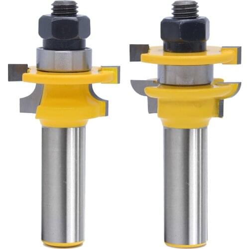 Round Over 2 Bit Junior Rail and Stile Router Bit Set - 1/2" Shank 3/4" cut height