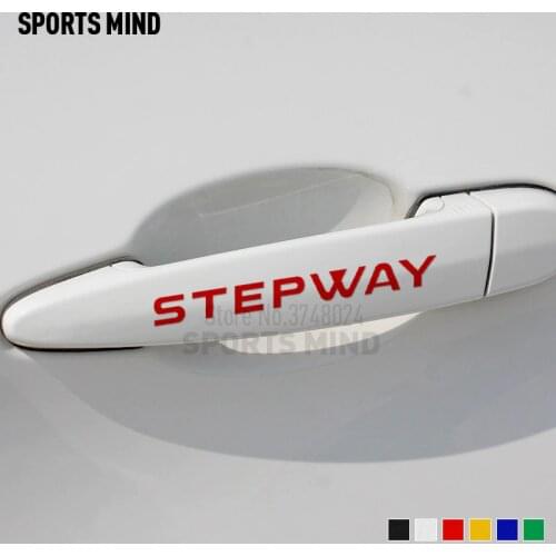 4 Pieces Customizable Car Stickers Decal For Renault Dacia Duster Logan Lodgy Sandero Dokker Stepway Car Styling Accessories