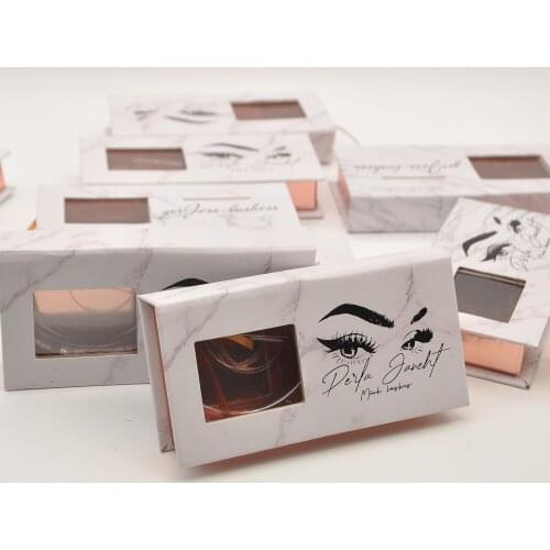 Wholesale Eyelash packaging box fake 3d Mink lashes box Faux cils Custom Logo Private Label strip magnetic case Makeup bulk item