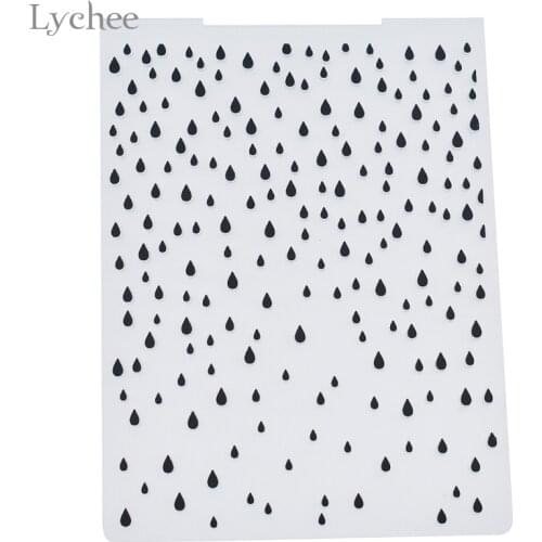 Lychee Life Irregular Raindrop Plastic Embossing Folder For Scrapbook DIY Album Card Plastic Template Stamp Card Making Decor