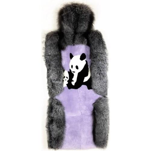 Car Seat Cover Protector Auto Winter New Real Hair Plush Front Back Rear Backrest Cushion Pad For Auto motive Interior Truck Suv