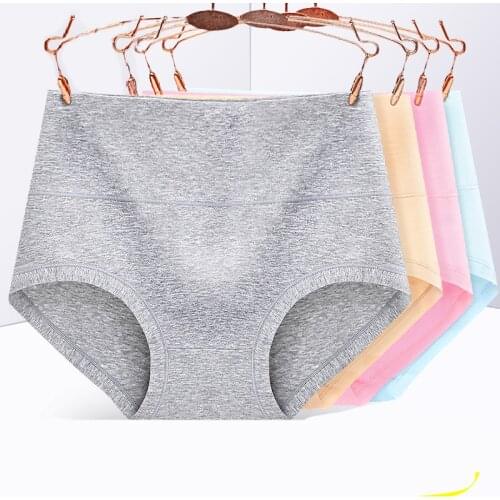 ATOXY Pure Cotton Sexy Mid-Waist Ladies Girly Panties Hip-Lifting And Body-Shaping Briefs For Abdomen 5pcs/LOT