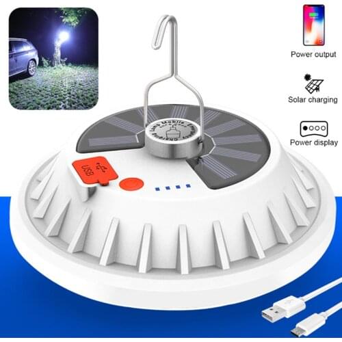 300W Rechargeable LED Bulb Lamp Remote Control Solar Charge Lantern Portable Emergency Night Market Light Outdoor Camping Home
