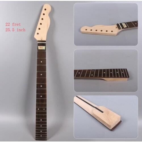 Tele Electric Guitar Neck replacement 22 Fret 25.5 Maple Rosewood Guitar Parts