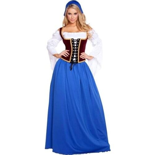 Women Traditional German Oktoberfest Beer Costume Beer Girl Beer Maid Uniform Bavarian Carnival Party Fancy Dress