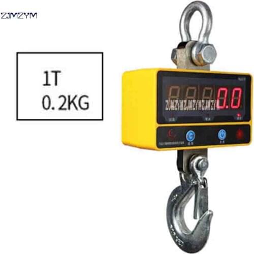 ZJMZYM High-precision Electronic Weighing Scales LCD Display Crane Scale 1T / 0.2KG Digital Hanging Scale Hook Scale Hot Selling