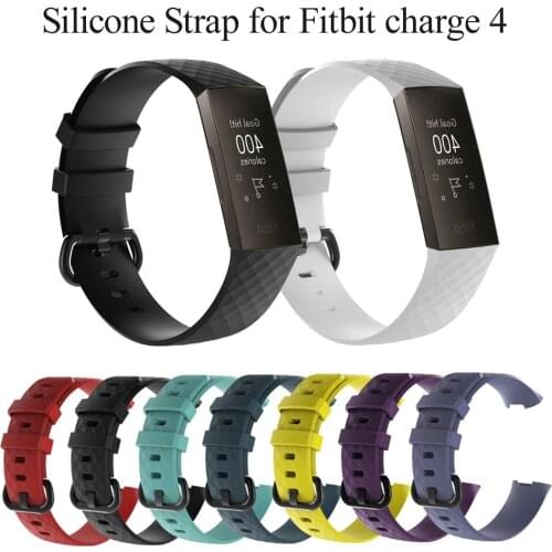 1PC Smart Watch Replacement Band Silicone Waterproof Sport Wristband Watch Strap Bracelet Accessories For Fitbit Charge 3 4 SE