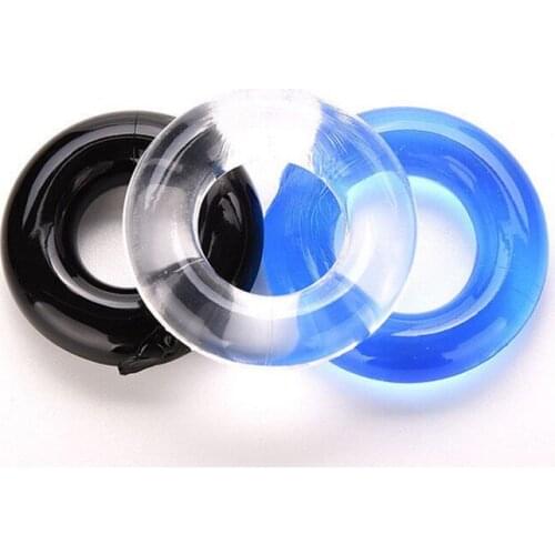 3pcs/set Silicone Durable Penis Ring Adult Men Ejaculation Delay Cock Rubber Crystal Cock Rings Enlargement Sex Toys for Male