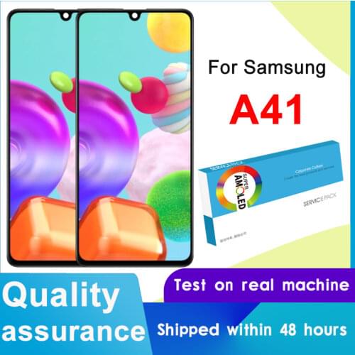 100% Original 6.1" AMOLED Display For Samsung Galaxy A41 SM-A415F A415 Full LCD Touch Screen Digitizer Assembly Repair Parts