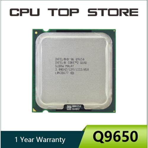 100% Working For Intel Core 2 Quad Q9650 SLB8W 3.0GHz 12MB 1333MHz Socket 775 Processor cpu