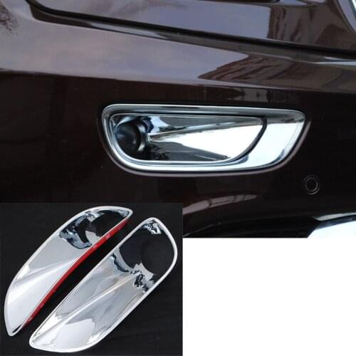 For Jeep Grand Cherokee 14-16 Chrome ABS 2Pc/Set Exterior Car-Styling Front Fog Lamp Light Decor Frame Stickers Cover