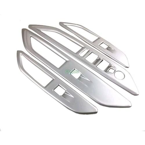 For Peugeot 3008 GT 3008GT 2016 2017 ABS Matte Door Window Lift Regulator Cover 8PCS Decoration Accessories