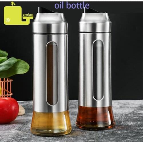 Kitchen Automatic Opening And Closing Oil Pot Leak-Proof Glass Oil And Vinegar Honey Olive Oil Container Seasoning Cooking Tool